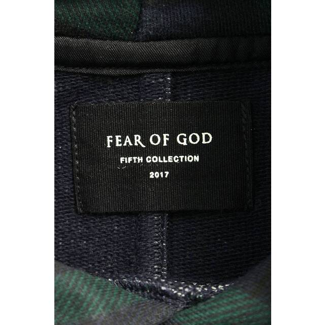 FEAR OF GOD(フィアオブゴッド)のフィアオブゴッド  FIFTH COLLECTION チェック柄プルオーバーパーカー メンズ L メンズのトップス(パーカー)の商品写真