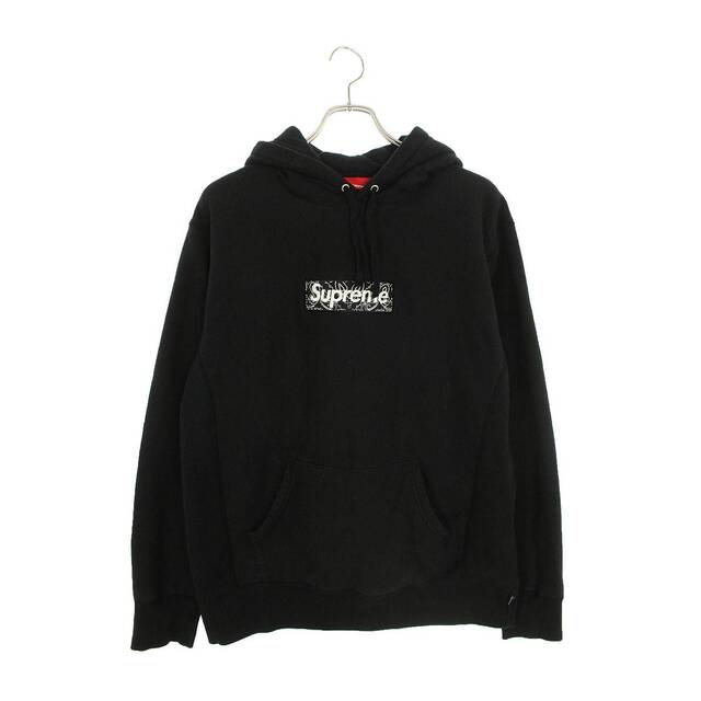 美品 Supreme L メンズ バンダナボックスロゴプルオーバーパーカー