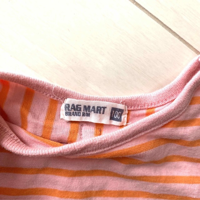 RAG MART - RAG MART 五分袖 Tシャツ ボーダー 100の通販 by