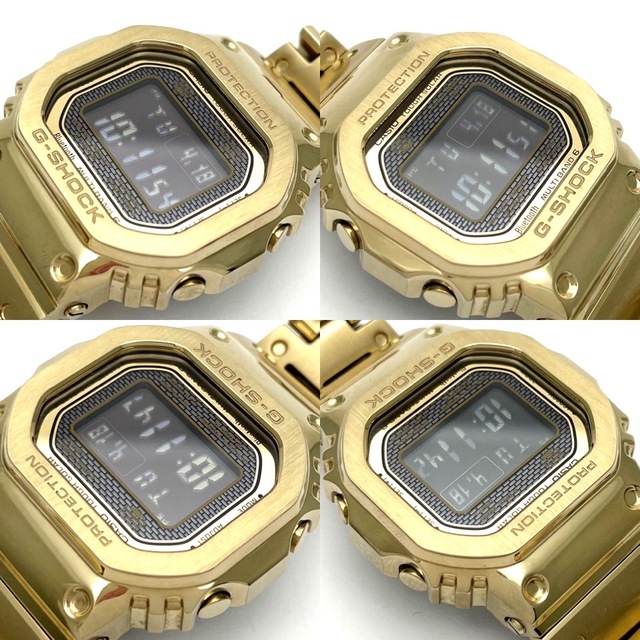 CASIO(カシオ)のCASIO カシオ 腕時計 G-SHOCK メタル デジタル 電波 タフソーラー ブラック 黒文字盤 GMW-B5000GD-9JF ソーラー ステンレススチール    ゴールド メンズ【中古品】 メンズの時計(腕時計(アナログ))の商品写真