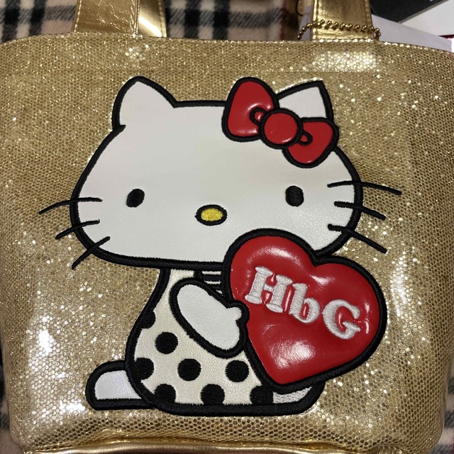 HbG(エイチビージー)のHello kitty&HbG  コラボバッグ　新品未使用品 レディースのバッグ(トートバッグ)の商品写真