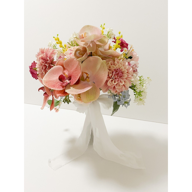 【美品】アーティフィシャルフラワー　ブーケ　ブートニア　ヘアパーツ　セット　造花のサムネイル