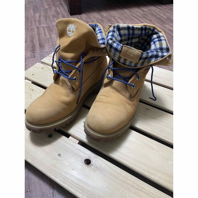 Timberland(ティンバーランド)のティンバーランドブーツ　チェック柄　25.5メンズ メンズの靴/シューズ(ブーツ)の商品写真