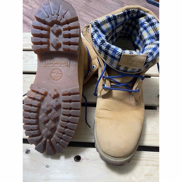 Timberland(ティンバーランド)のティンバーランドブーツ　チェック柄　25.5メンズ メンズの靴/シューズ(ブーツ)の商品写真