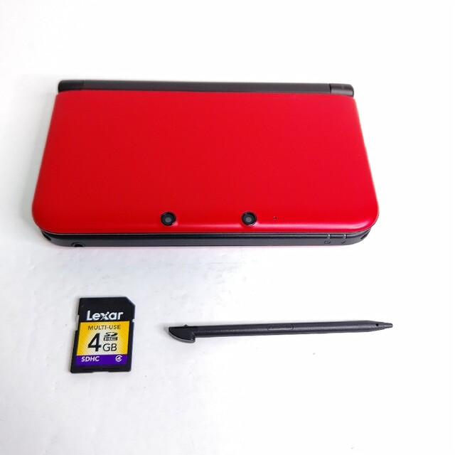 Nintendo ニンテンドー3DSLL レッドブラック 極美品 三点セット 品多く