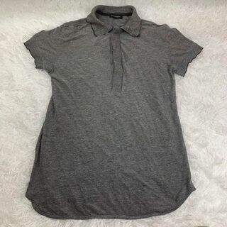 クリスヴァンアッシュ(KRIS VAN ASSCHE)の美品 クリスヴァンアッシュ ポロシャツ 半袖シャツ M 灰 グレー 刺繍(ポロシャツ)