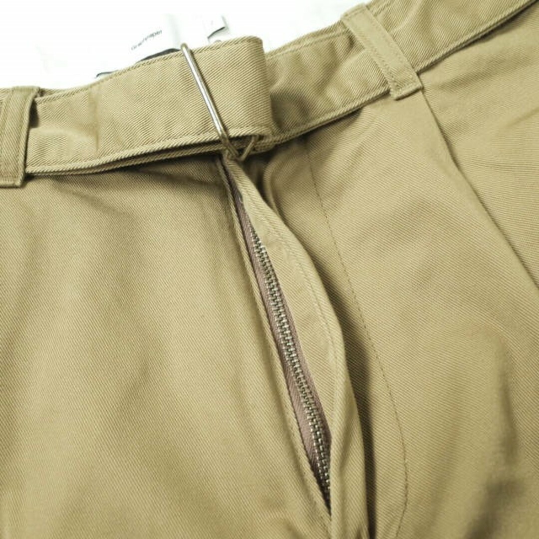 Graphpaper グラフペーパー 日本製 Chino Belted Pants チノベルテッドパンツ GU191-40049B 2 BEIGE  ワイド ジップフライ ボトムス【中古】【Graphpaper】