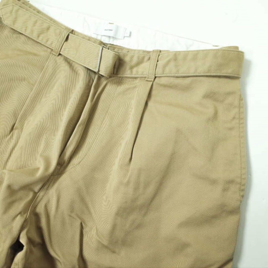 Graphpaper グラフペーパー 日本製 Chino Belted Pants チノベルテッドパンツ GU191-40049B 2 BEIGE  ワイド ジップフライ ボトムス【中古】【Graphpaper】