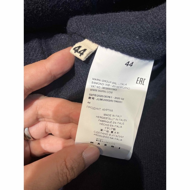 MARNI - セール 20AW マルニ ウールダブルフェイスジップ MARNI - セール 20AW マルニ ウールダブルフェイスジップ