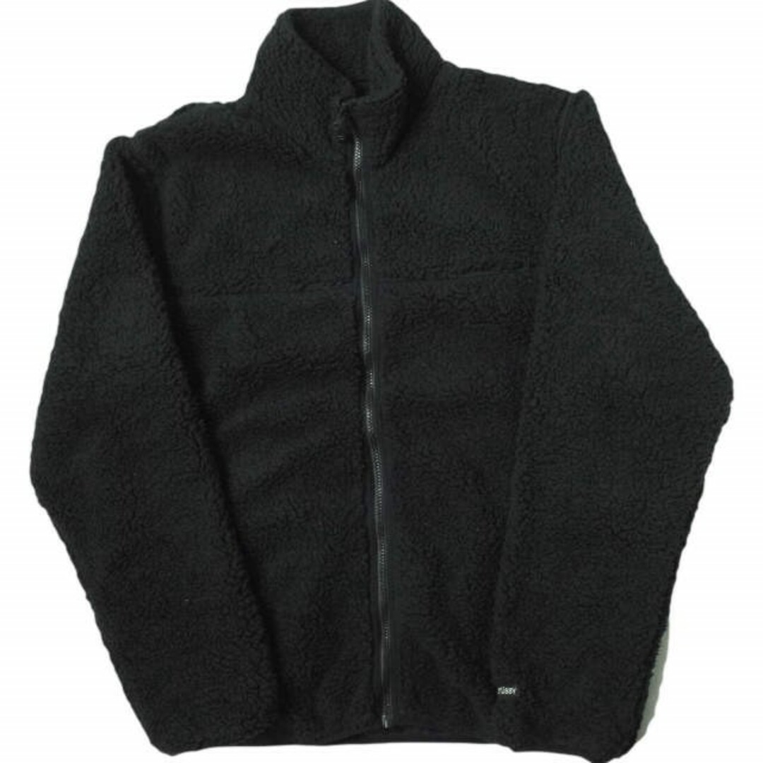 STUSSY ステューシー SHERPA MOCK シェルパモックネックジャケット L ブラック ボア フリース アウター【STUSSY】