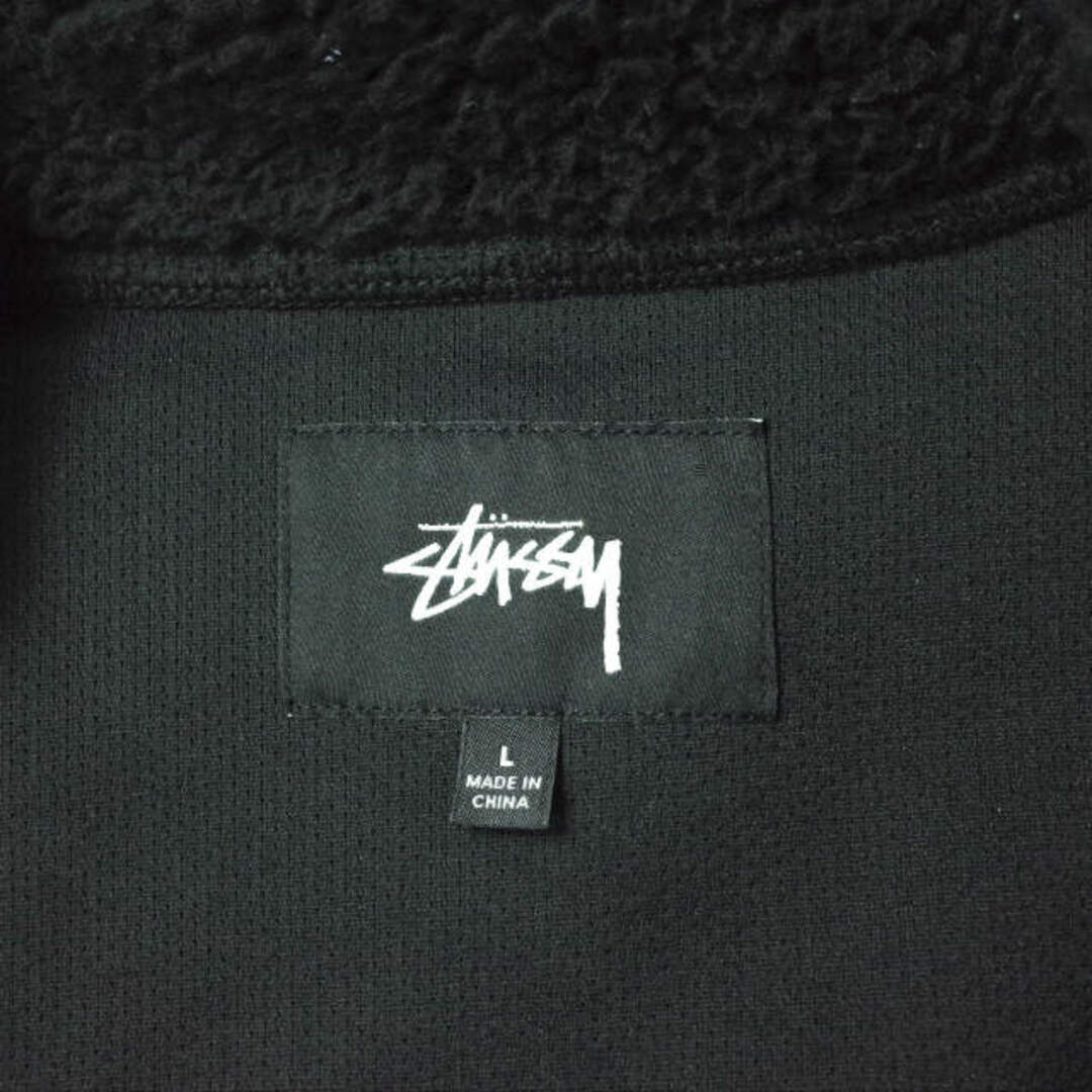 STUSSY ステューシー SHERPA MOCK シェルパモックネックジャケット L ブラック ボア フリース アウター【STUSSY】 2