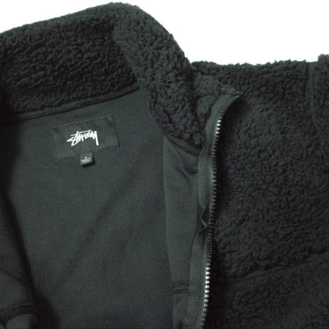 STUSSY ステューシー SHERPA MOCK シェルパモックネックジャケット L ブラック ボア フリース アウター【STUSSY】 7