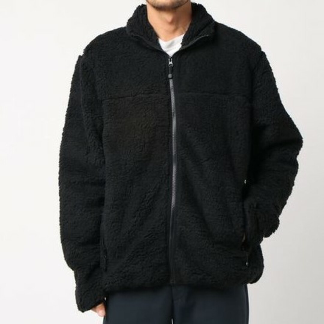 STUSSY ステューシー SHERPA MOCK シェルパモックネックジャケット L ブラック ボア フリース アウター【STUSSY】 9