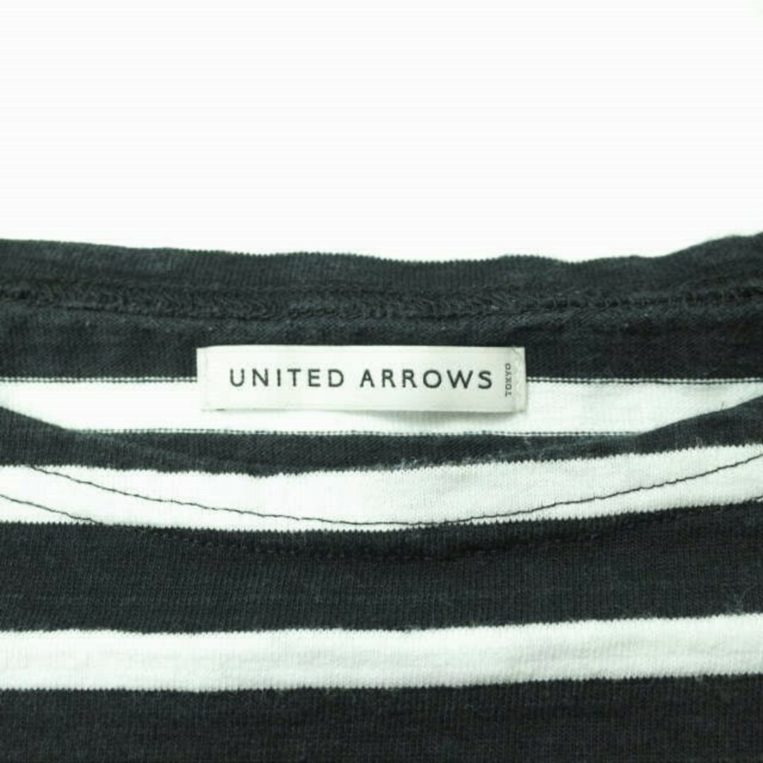 UNITED ARROWS(ユナイテッドアローズ)のUNITED ARROWS x Le Minor ユナイテッドアローズ ルミノア 21SS 別注 フランス製 五分袖ボーダーバスクシャツ 1117-699-2814 M ブラック Tシャツ トップス【中古】【UNITED ARROWS × Le Minor】 メンズのトップス(Tシャツ/カットソー(半袖/袖なし))の商品写真