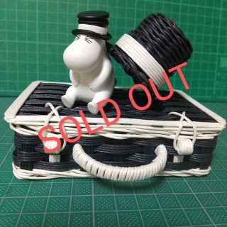 ムーミン(MOOMIN)の【新品】 すってんころりんムーミンパパ＆シルクハット＆トランクバスケット(キャラクターグッズ)