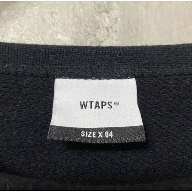 【美品】WTAPS ダブルタップス トレーナー スウェット ロゴ 刺繍 黒 XL