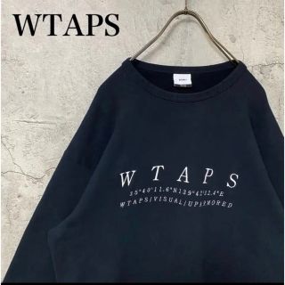 ダブルタップス(W)taps)の【美品】WTAPS　ダブルタップス　トレーナー　スウェット　ロゴ　刺繍　黒　XL(スウェット)