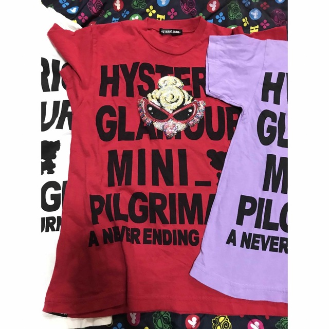 HYSTERIC MINI(ヒステリックミニ)のスパンコール　お揃い　 キッズ/ベビー/マタニティのキッズ服女の子用(90cm~)(Tシャツ/カットソー)の商品写真