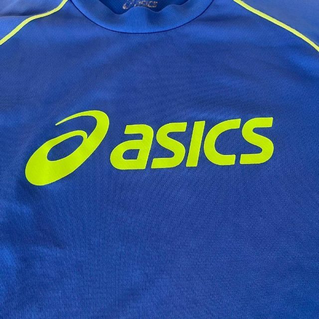 asics(アシックス)のasicsアシックス*ネイビー*ジャージー半袖Tシャツ*160cm キッズ/ベビー/マタニティのキッズ服男の子用(90cm~)(Tシャツ/カットソー)の商品写真