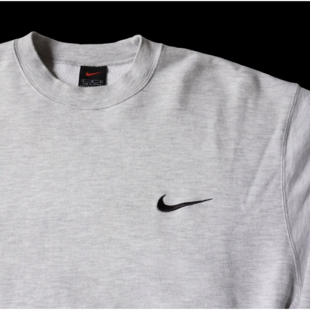90s Nike 霜降り スウェット 刺繍ロゴ スウォッシュ Lサイズ