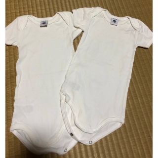 プチバトー(PETIT BATEAU)のプチバート⭐︎試着のみ⭐︎半袖ボディースーツ2枚セット(肌着/下着)