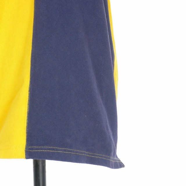 POLO RALPH LAUREN(ポロラルフローレン)のポロ ラルフローレン ロゴ 刺繍 ポロシャツ M イエロー 黄 ネイビー レディースのトップス(ポロシャツ)の商品写真