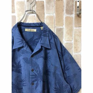 【シルク100%】古着　アロハシャツ　総柄　ビックシルエット　XXL(シャツ)