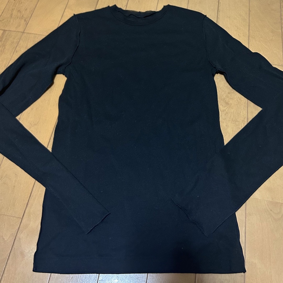 H Beauty&youth SHEER CREW NECK PULLOVER