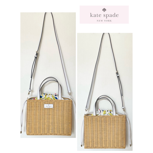 kate spade new york(ケイトスペードニューヨーク)の専用    ケイトスペード カゴバッグ サム レモンゼスト ２５周年記念限定 レディースのバッグ(かごバッグ/ストローバッグ)の商品写真