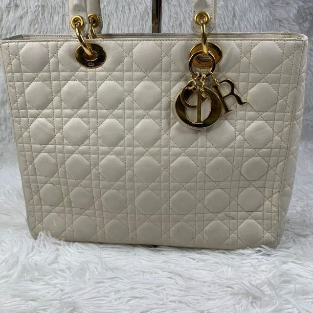 Christian Dior(クリスチャンディオール)の美品 2way レディディオール カナージュ ハンドバッグ キルティング 金具 レディースのバッグ(ハンドバッグ)の商品写真