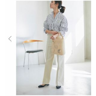 seventen ハイウエスト ストレートパンツ(クリーム)の通販 by