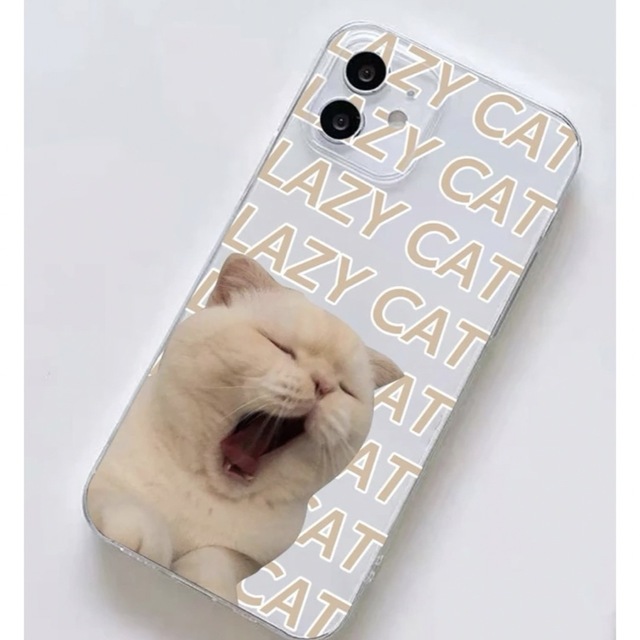 ニャ〜(=^x^=)可愛い猫ケース スマホ/家電/カメラのスマホアクセサリー(iPhoneケース)の商品写真