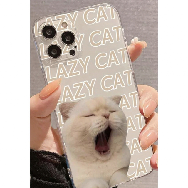 ニャ〜(=^x^=)可愛い猫ケース スマホ/家電/カメラのスマホアクセサリー(iPhoneケース)の商品写真