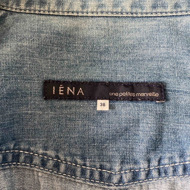 IENA(イエナ)の美品♪イエナ デニムシャツワンピース 膝丈 羽織り 長袖シャツ レディースのワンピース(ひざ丈ワンピース)の商品写真