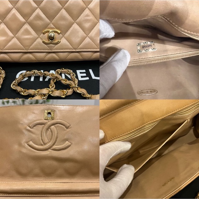 CHANEL(シャネル)の【即配送】CHANEL マトラッセ ショルダーバッグ ターンロック ベージュ レディースのバッグ(ショルダーバッグ)の商品写真