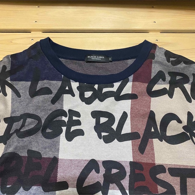 BLACK LABEL CRESTBRIDGE(ブラックレーベルクレストブリッジ)のチェックロゴ　カットソー　tシャツ ブラックレーベル　クレストブリッジ メンズのトップス(Tシャツ/カットソー(半袖/袖なし))の商品写真