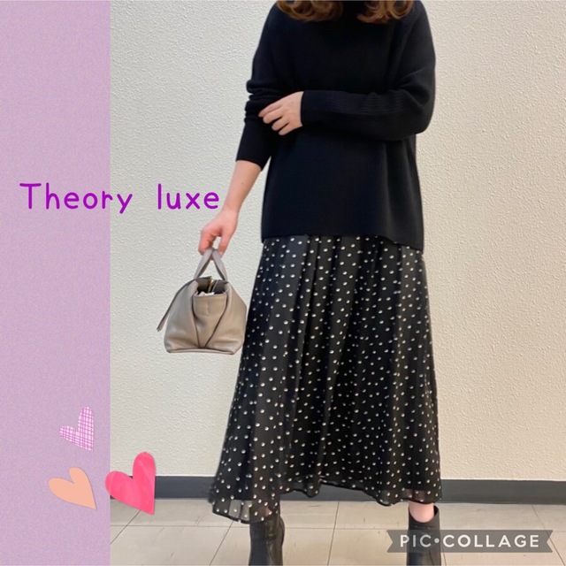 Theory luxe(セオリーリュクス)のTheory luxe セオリーリュクス ポルカドット柄 ロングスカート レディースのスカート(ロングスカート)の商品写真