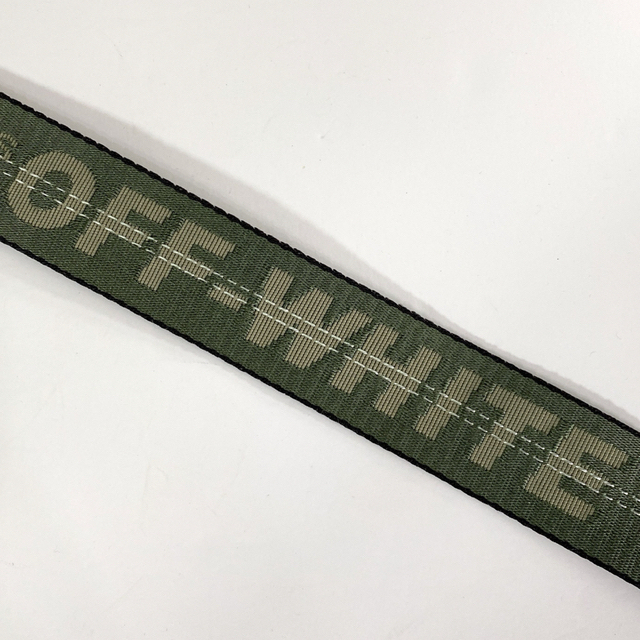 未使用品 オフホワイト off-white インダストリアルベルト green