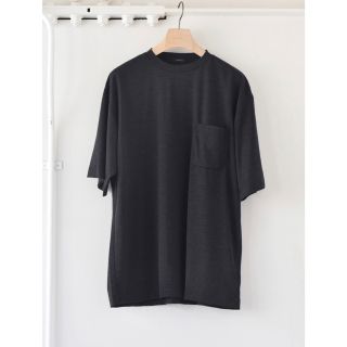 コモリ(COMOLI)のCOMOLI 21ss ウール天竺半袖クルー チャコール サイズ3(Tシャツ/カットソー(半袖/袖なし))