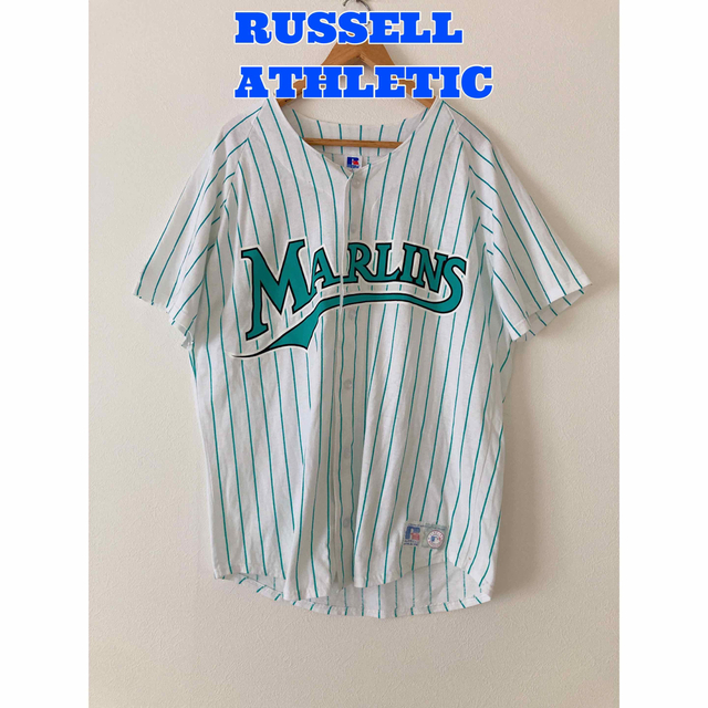 RUSSELL ATHLETIC ベースボールシャツ　マーリンズ　USA製