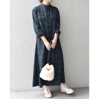 シップス(SHIPS)の美品✨大人気商品‼︎【SHIPS any別注】Lee: チェックワンピース(ロングワンピース/マキシワンピース)