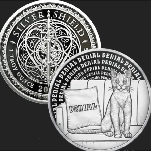 2022 Cat-Astrophe Denial キャットコイン 猫銀貨 1oz