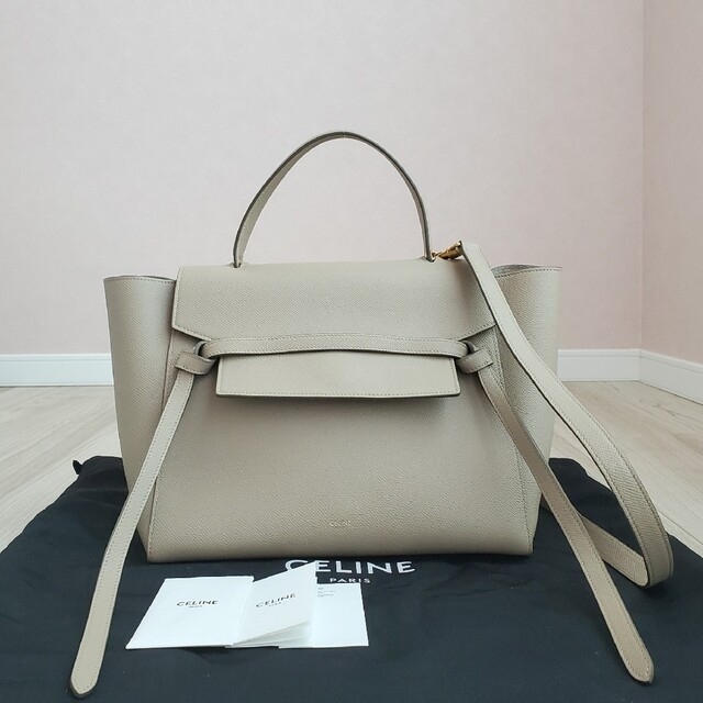 生まれのブランドで celine - セリーヌ ベルトバッグ ミニ グレインド