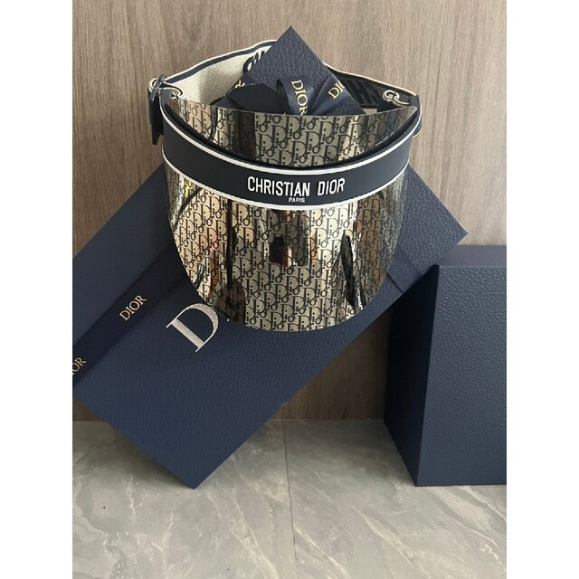 極美品 Dior ディオール サンバイザー 帽子 キャップ ハット