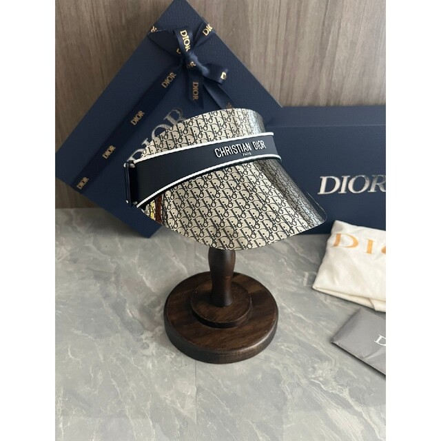 極美品 Dior ディオール サンバイザー 帽子 キャップ ハット