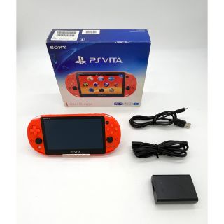 プレイステーションヴィータ(PlayStation Vita)のPlayStation Vita ネオンオレンジ(PCH-2000)【極美品』(家庭用ゲーム機本体)