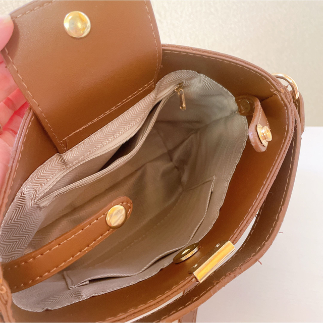 バケットタイプ＆トートバッグ ショルダーバッグ　モカ　TABI PAL レディースのバッグ(ショルダーバッグ)の商品写真
