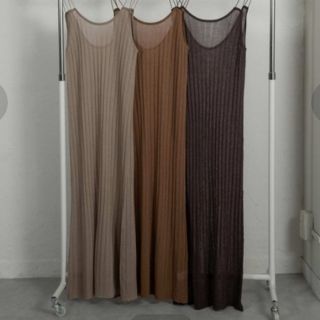 ラウジー(lawgy)の新品タグ付き　amiur lame rib knit sheer ops(ロングワンピース/マキシワンピース)