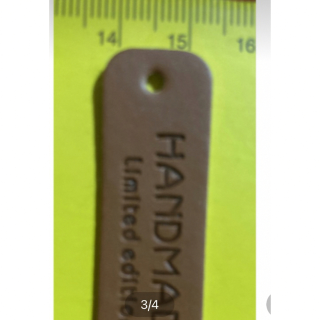 合皮タグ シンプルデザイン 15枚 ブラウン系 ハンドメイドに ハンドメイドの素材/材料(各種パーツ)の商品写真