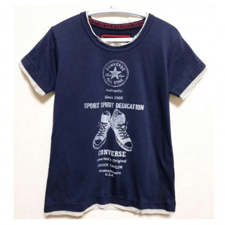 コンバース(CONVERSE)のconverse   レディースTシャツ　ネイビー(Tシャツ(半袖/袖なし))